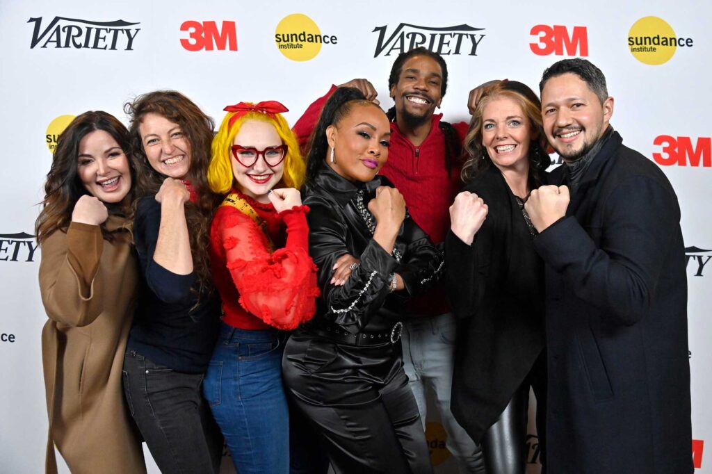 Photo from the premiere of "Skilled" in Park City, Utah. Pictured from L-R: Christine Arena, Sophia Stieglitz, Paige Knowles, Vivica A. Fox. Getty Images for 3M.