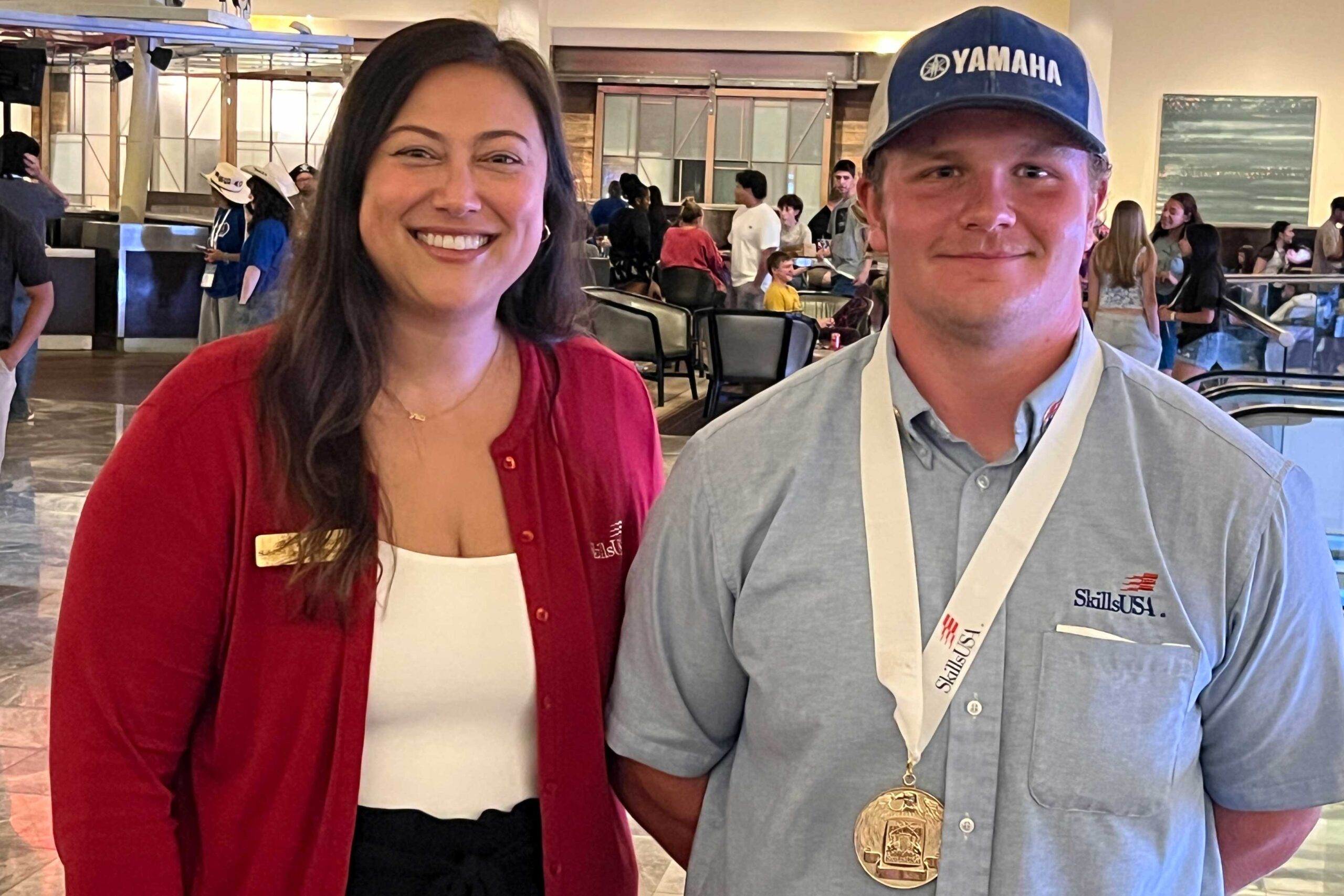 SkillsUSA Georgia state director Ashley Acuff and Luke Todd
